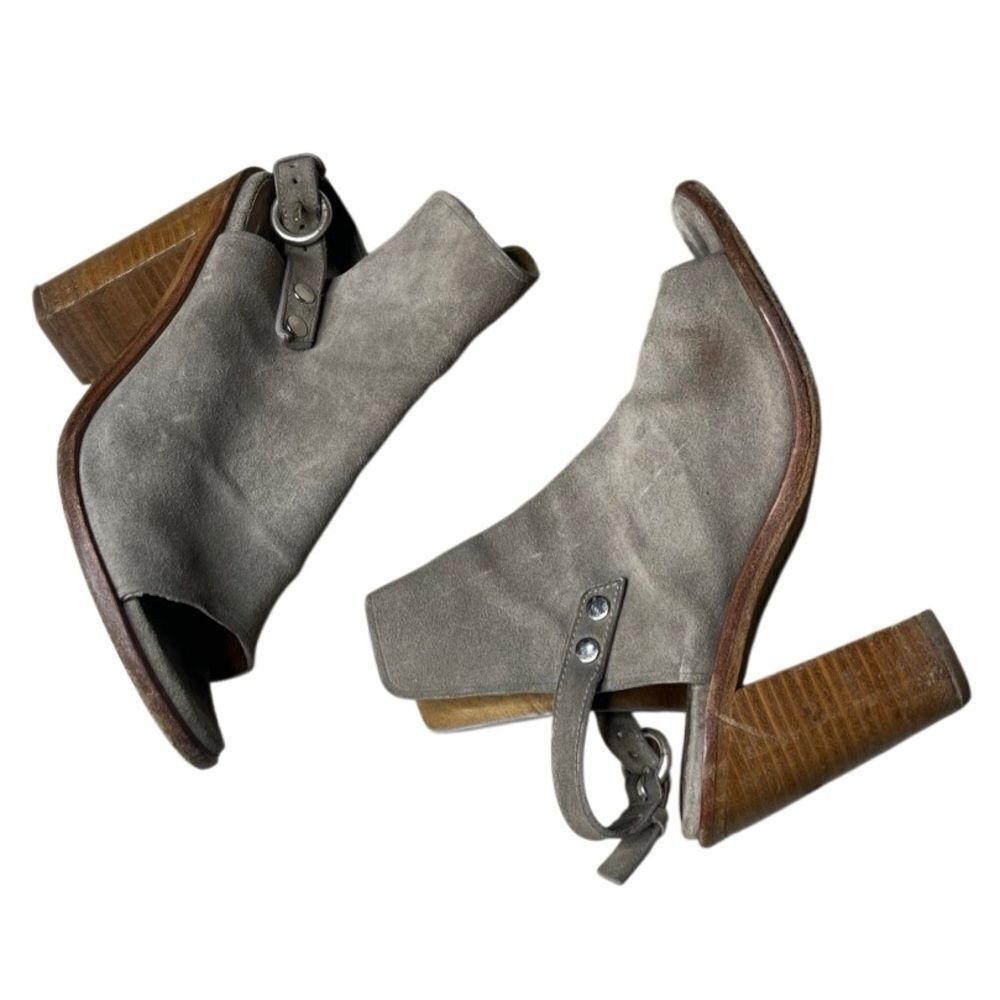 Rag & Bone Wyatt Suede High Platform Sandal Grey Size 37